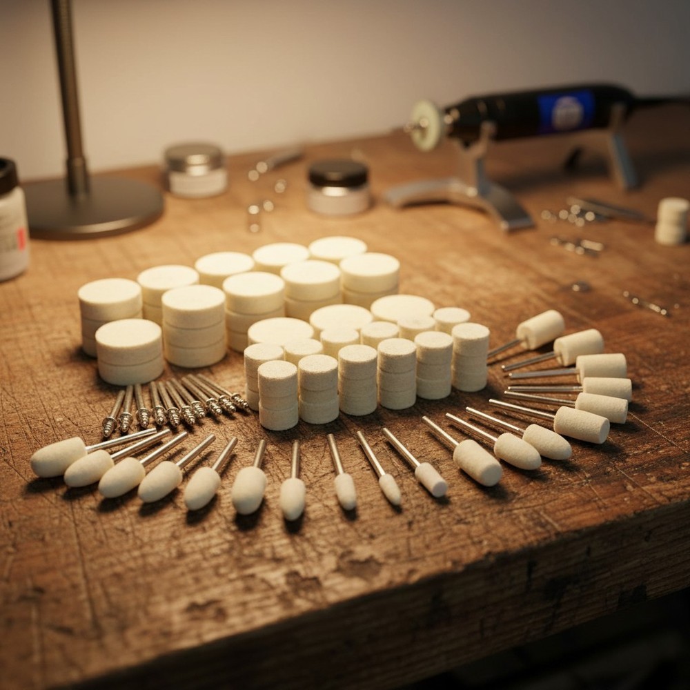 Complete 100 PCS Dremel Buffing Wheel Set - Multi-Shape for Every Polishing Task