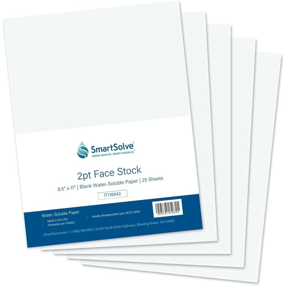 SmartSolve 2 pt. Water-Soluble Bio-Based Paper | Dissolves Quickly in Water |...