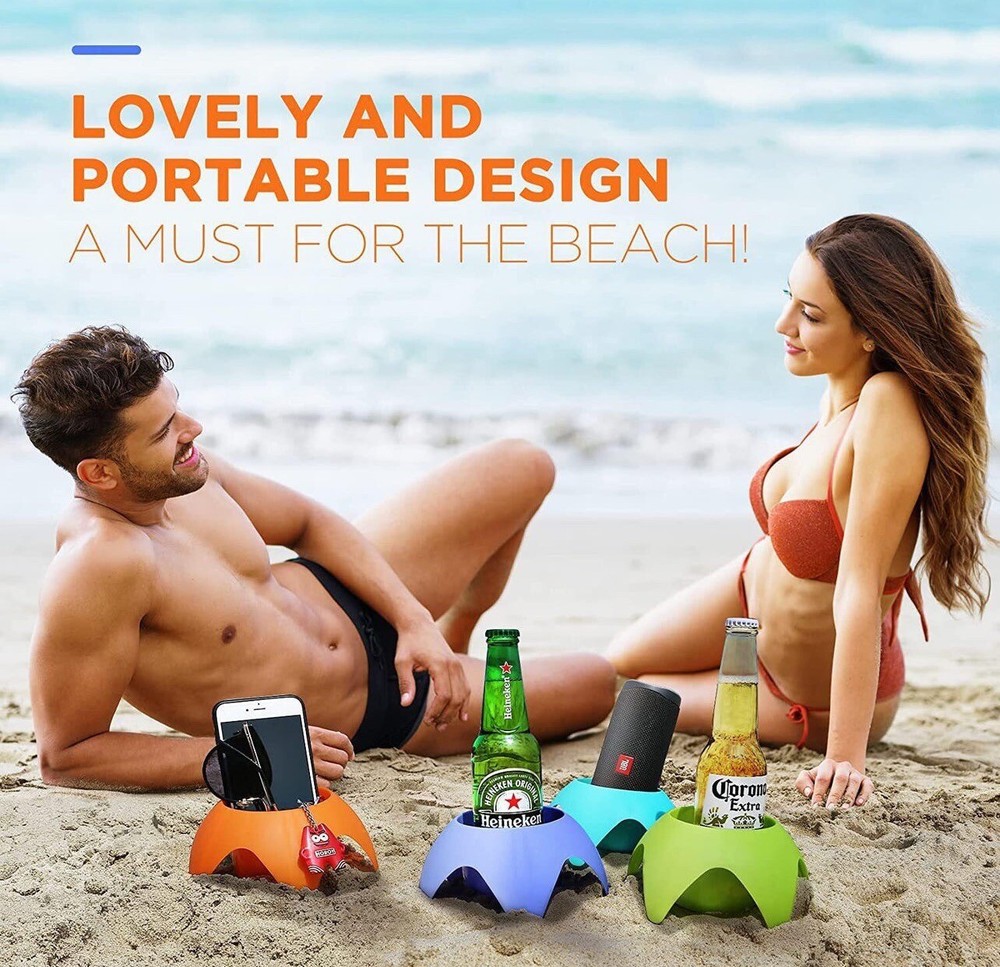 Beach Cup Holders Outdoor Camping Plastic Shelf