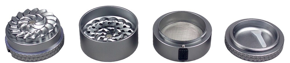 2.5'' 4 Parts Viking Axe Toothless Mortar Plus Pestle Grinder Gunmetal Color