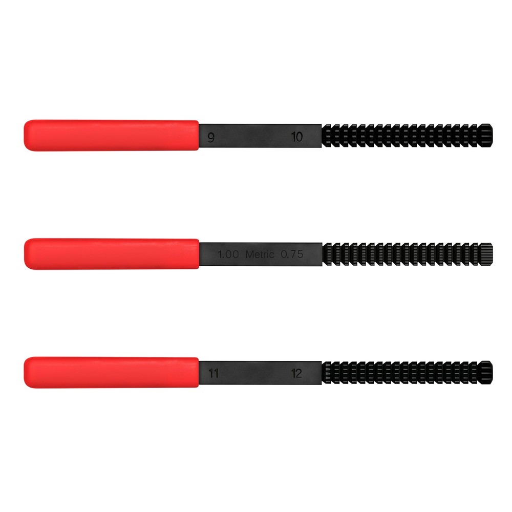 3Pcs Thread File Set Thread Restorer File Set Metal Repair Tool Durable