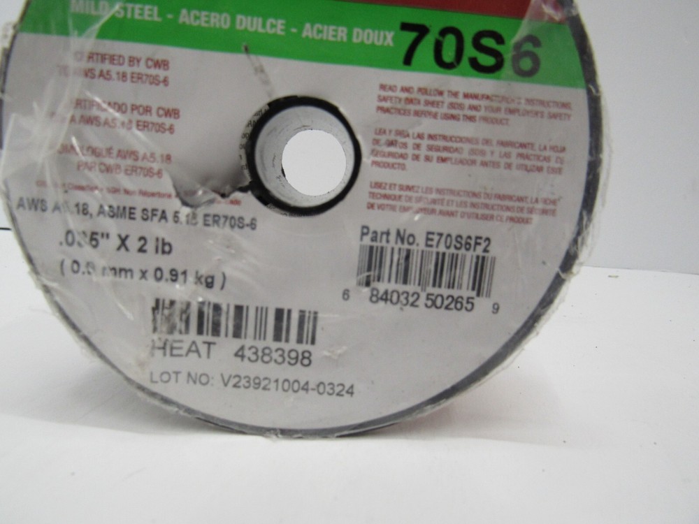 Harris Spool Welding Wire .035" x 2 lb. E70S6F2 2lb Spool