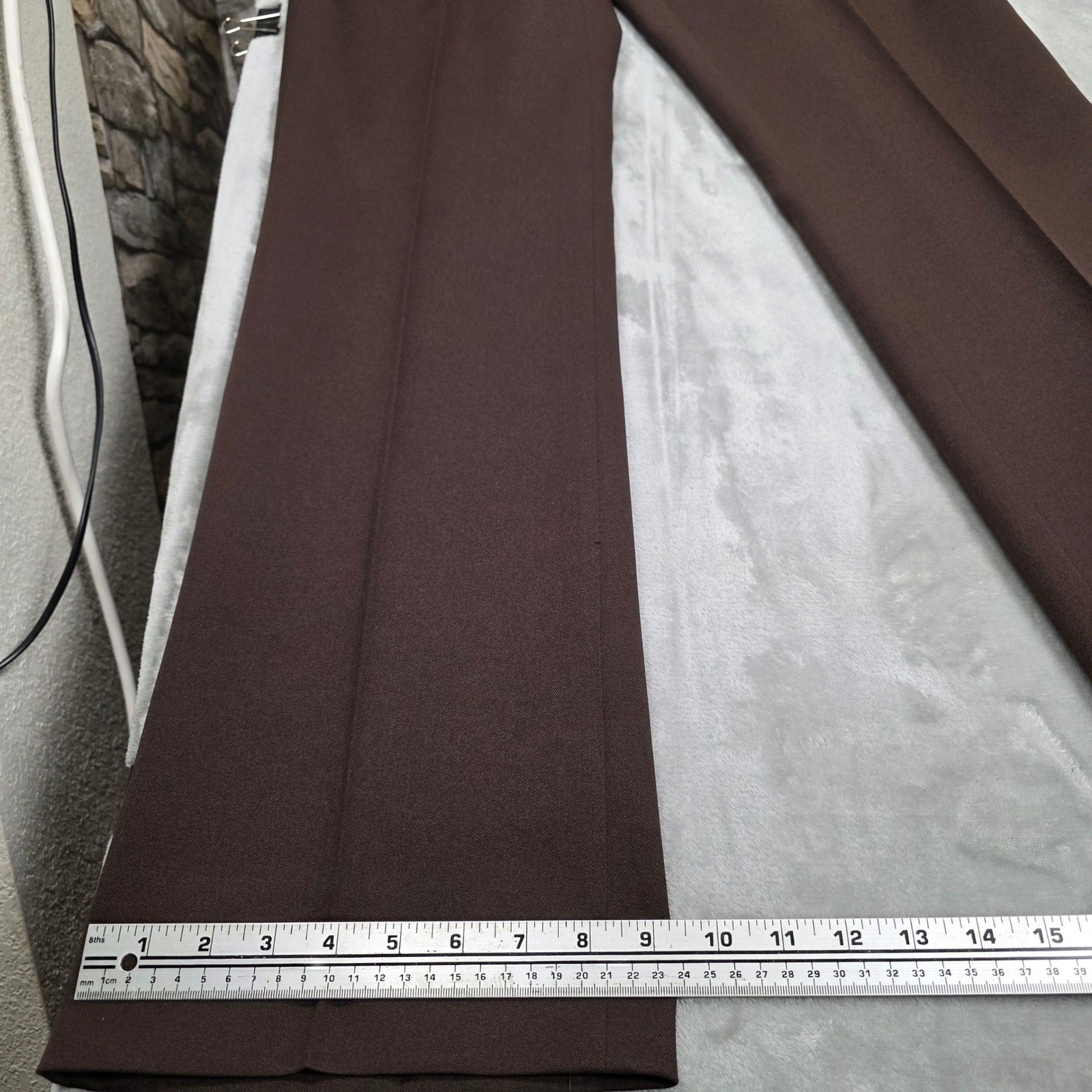 Circle S Western Trousers Mens Brown Ranch Wear Vintage Pants Missing Size Tag