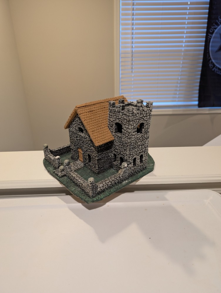 Custom Built Stone Keep - Miniature Wargaming, Terrain, Scenery, DND, Display