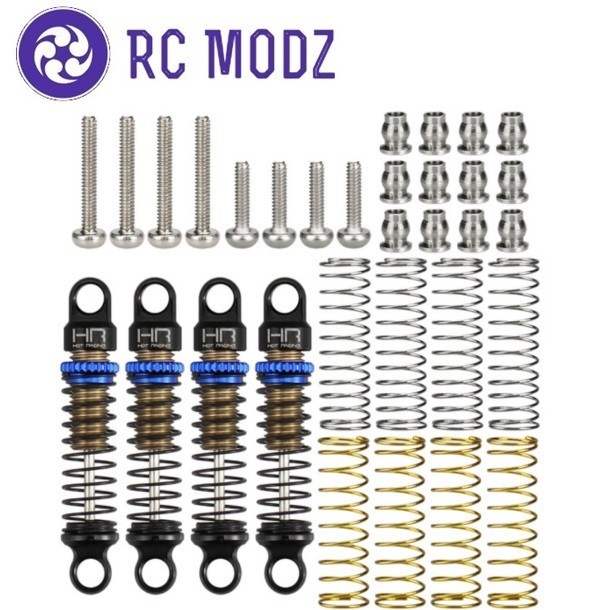 Hot Racing SXTY250GP Axial SCX30 Adjustable Aluminum Shock Dampers 25 mm (4)