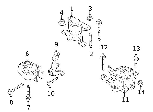 Genuine Ford Automatic Transmission Mount DG9Z6068Q