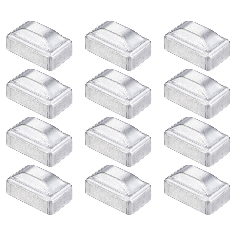 12Pcs Fence Post Cap, Galvanized Deck Post Caps Fit 2" x 1.2" Pipe, Silver