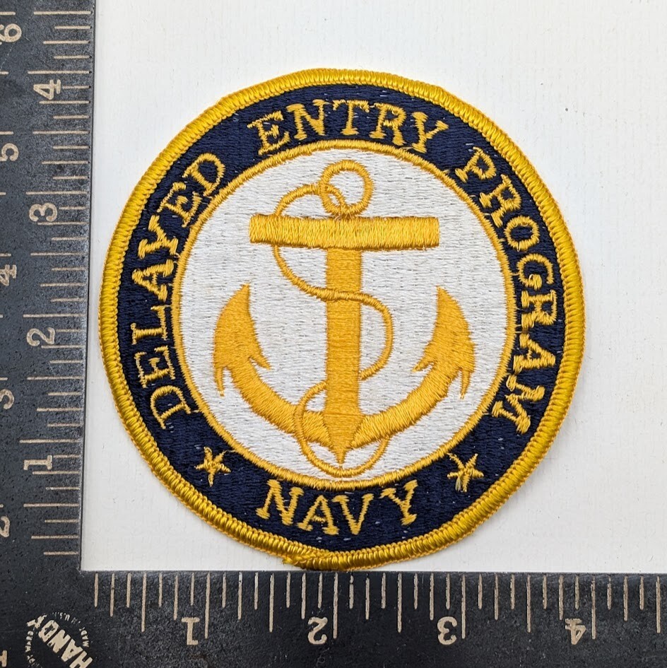 Original 1960s Vietnam War Vintage US NAVY DELAYED ENTRY PROGRAM PATCH
