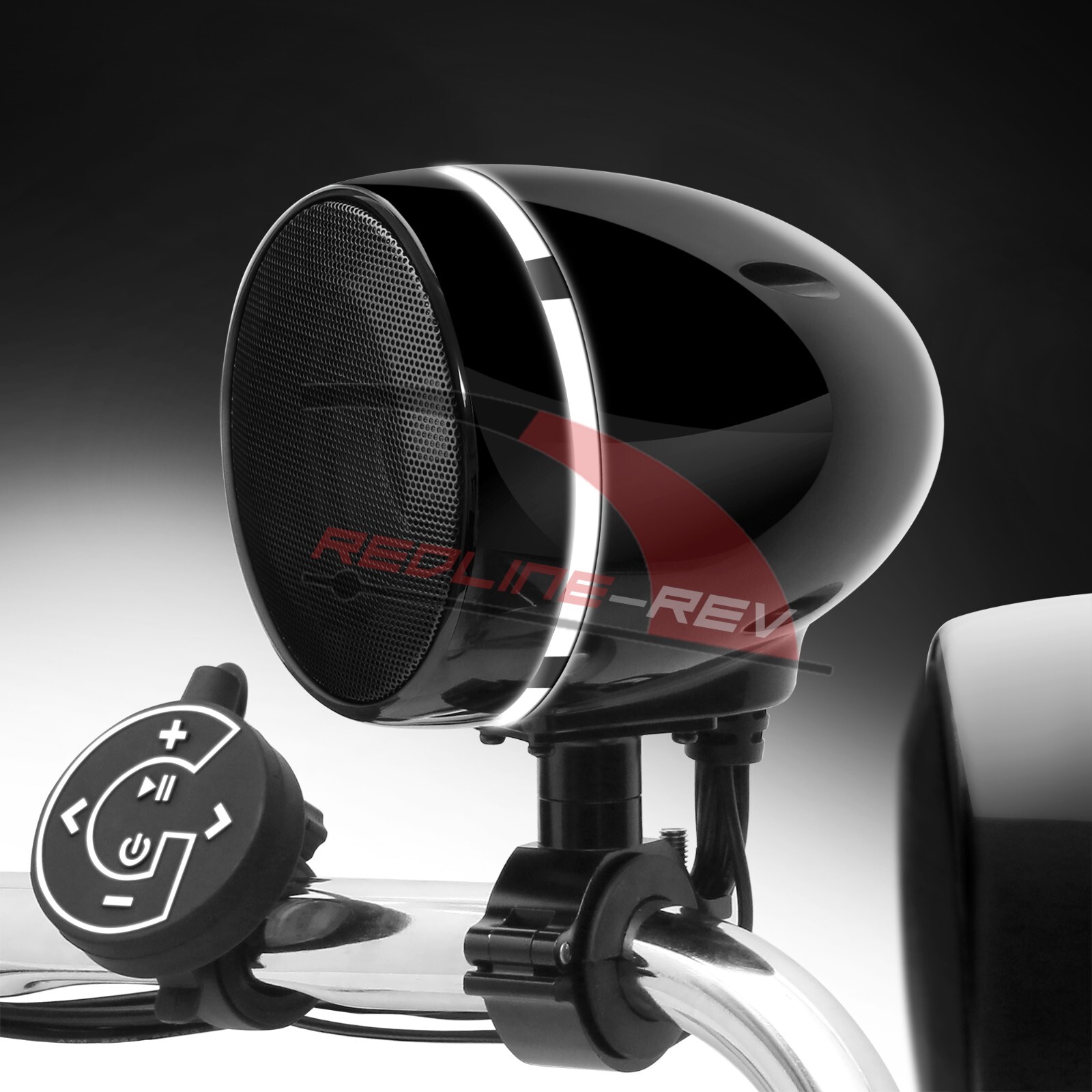 Waterproof 300W Bluetooth Motorcycle LED Amp Stereo Speakers Sound System Harley