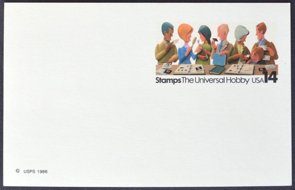 1986 US Sc #UX110 postal card, 14 cent, mint, sharp corners, excellent condition