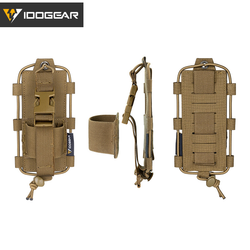 IDOGEAR Tactical Radio Pouch MOLLE Walkie Talkie BAOFENG POFUNG UV5R UV82 Pouch