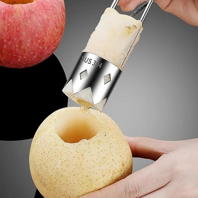 Fruit Corer Tool, Fruit and Vegetable Corer Tool, Stainless Steel Pepper Corer