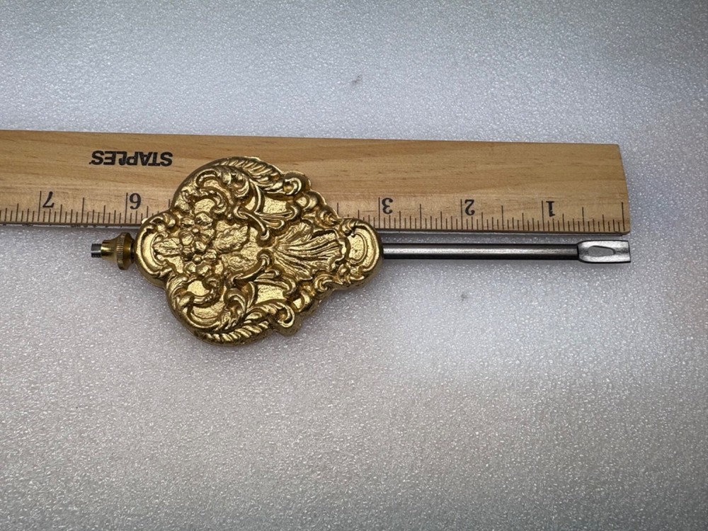 Kitchen Clock Pendulum Antique Reproduction Flower Design