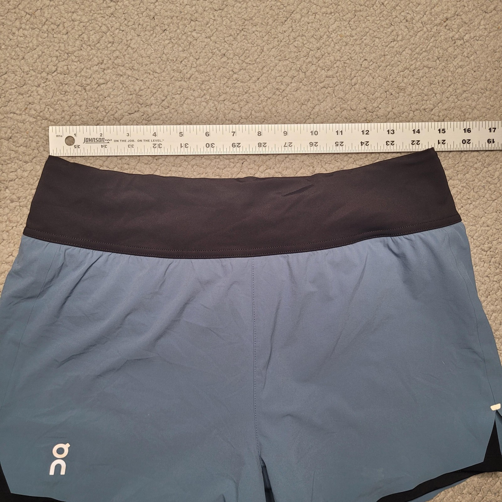 On Running Shorts Womens Medium Blue Stone Lined Lightweight Athletic Sport