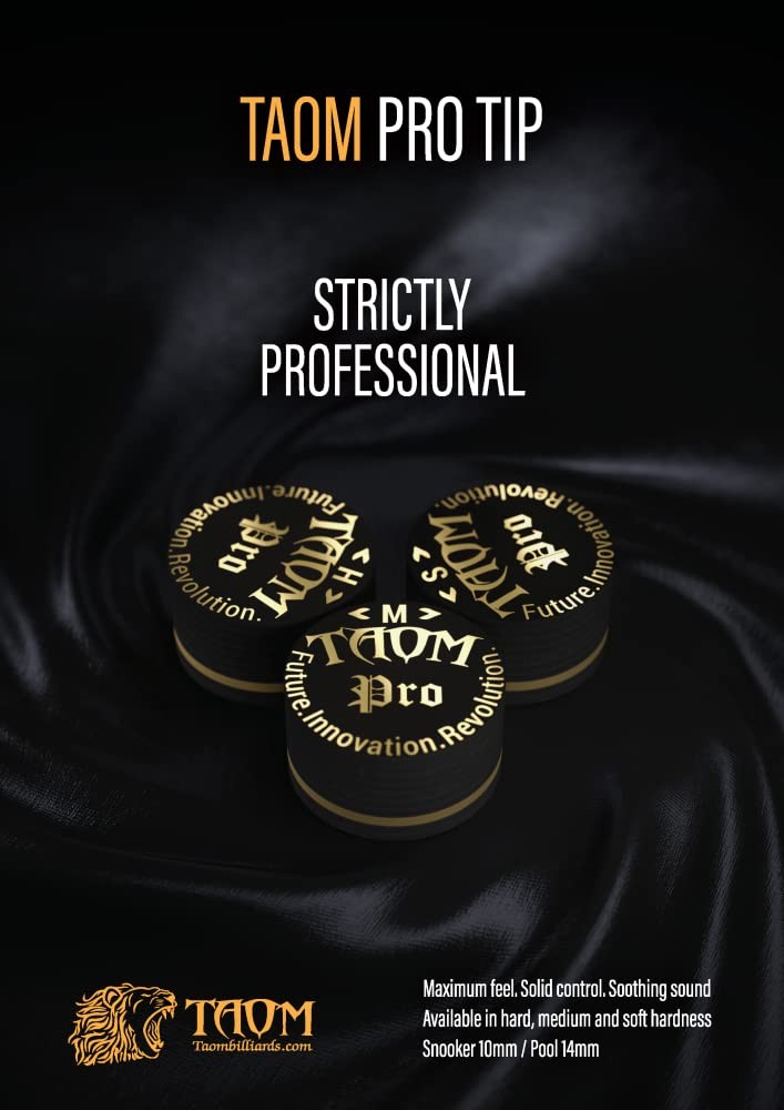 Taom Pro Laminated Pool Billiard Cue Tip 14 mm 1 pc Soft