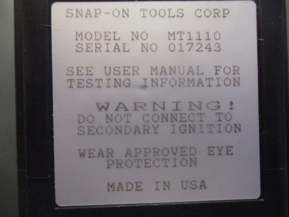 Snap-on MT1110 Primary Tach / Dwell Module for Snap On Interface System
