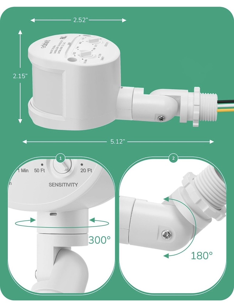 Edishine PIR Motion Sensor SKU: HMSS02A White