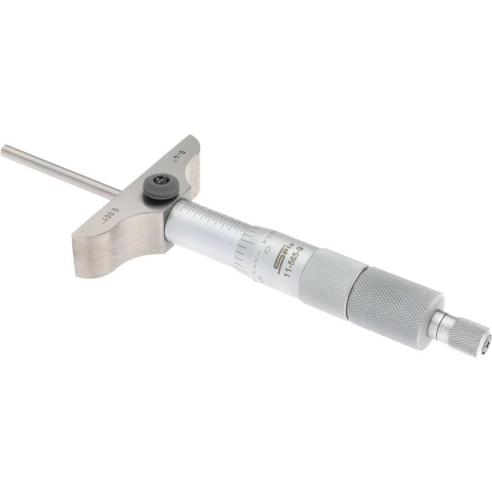SPI 0 to 4" Range, 4 Rod, Mechanical Depth Micrometer Ratchet Stop Thimble, 2...