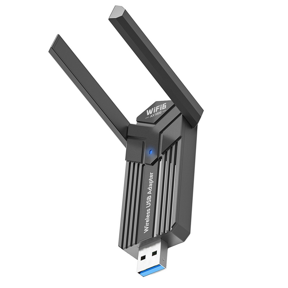WiFi 6 USB Network Adapter AX1800 for Computer Desktop with Rotatable Antennas