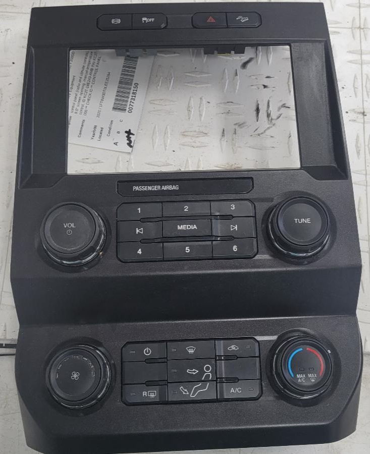 2019-2022 F250 F350 Super Duty Black Radio/Climate Control Panel LC3T-18E243-ANB