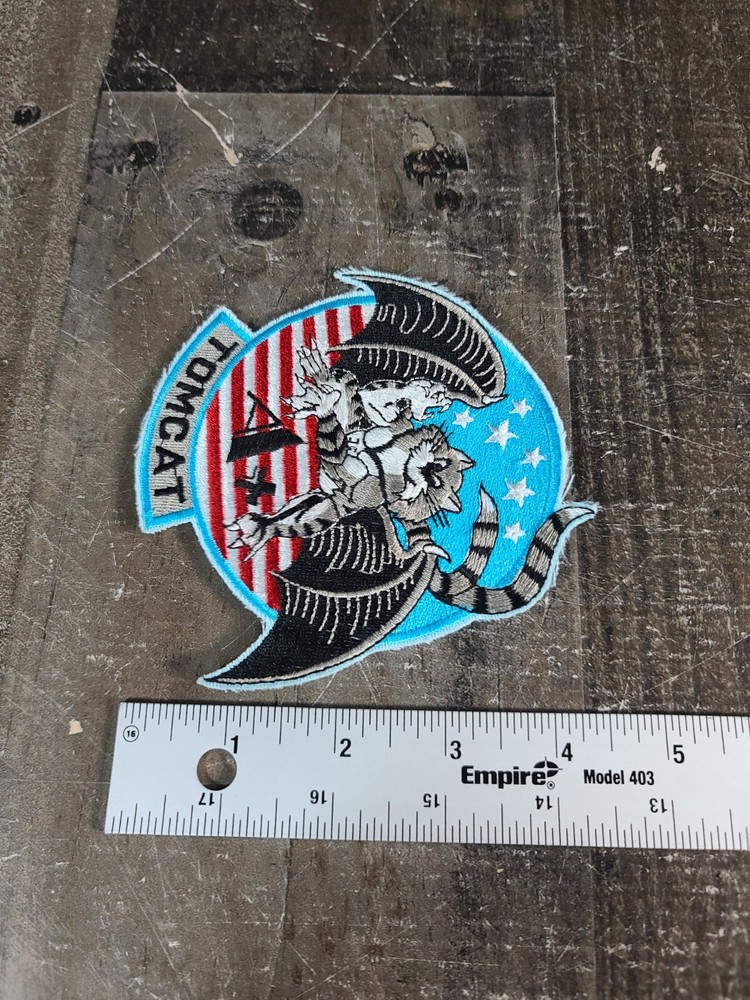 USN Tomcat Navy Flash / Patch (inv B645) Military Patch Memorabilia
