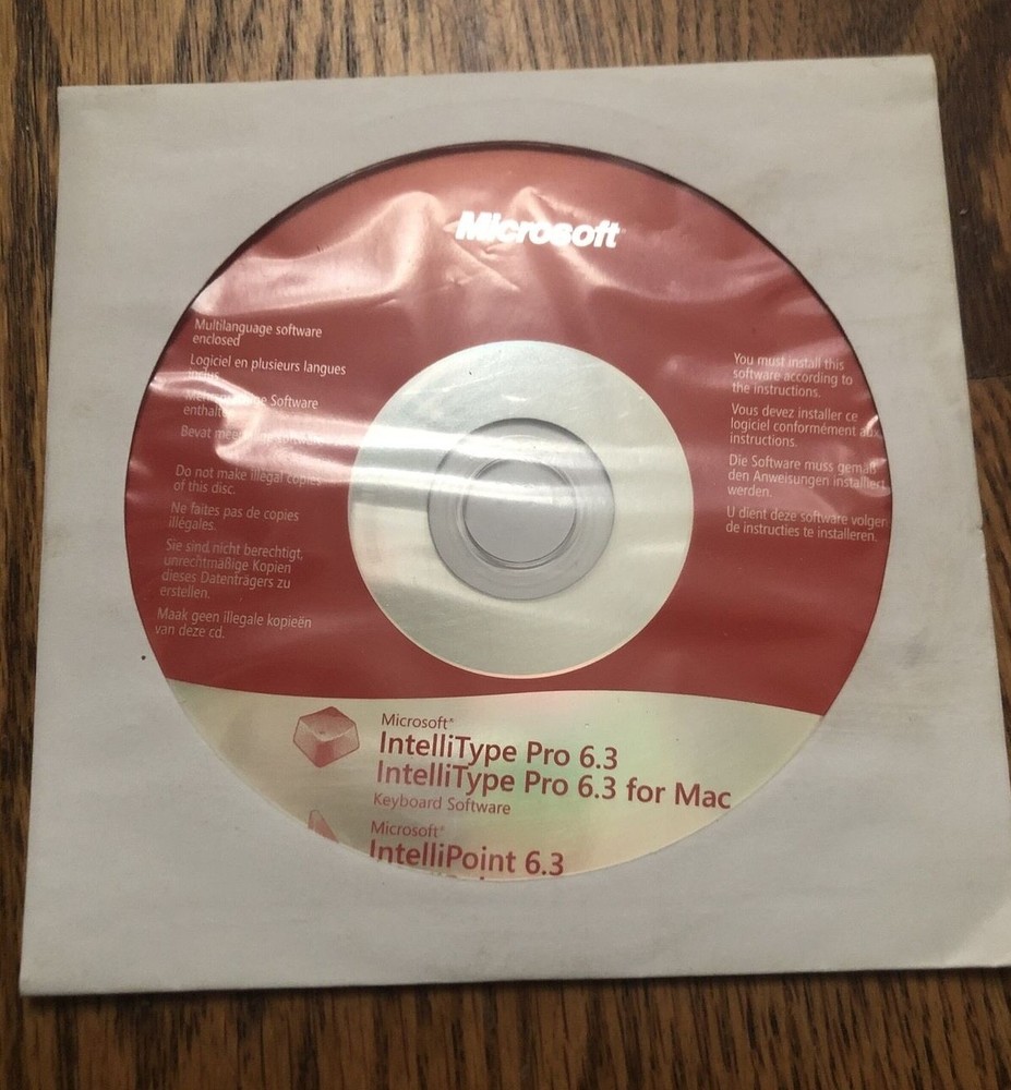 Microsoft IntelliPoint IntelliType Pro 6.3 Software Windows / Mac CD-ROM (2009)