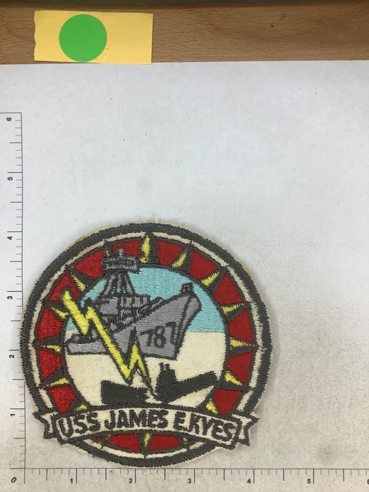 VINTAGE US NAVY USS JAMES E. KYES SHIPS PATCH