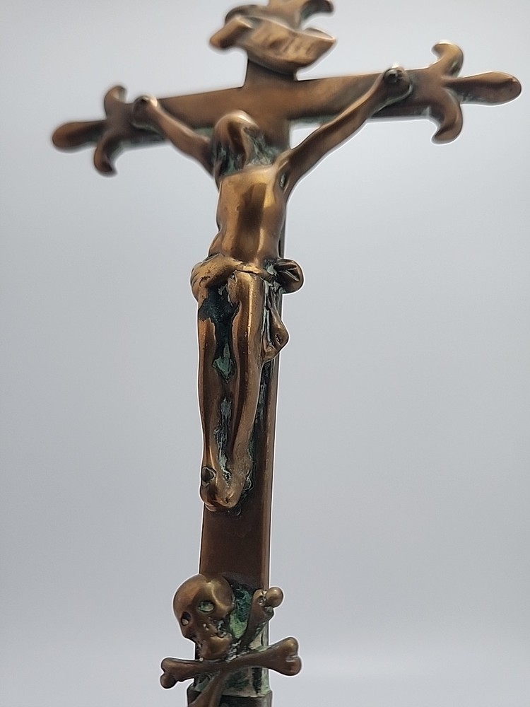 ☆ANTIQUE☆ BRASS RELIGIOUS CROSS