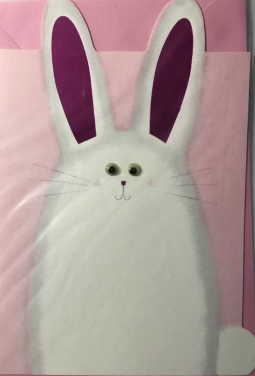 Marcel Schurman- Easter- Whimsical Rabbit- Die Cut, Foil, 3D Eyes