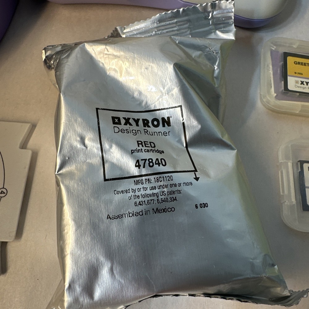 Xyron Design Runner Printer Kit Handheld Ink Cartridge 2 Discs & Disc Maker