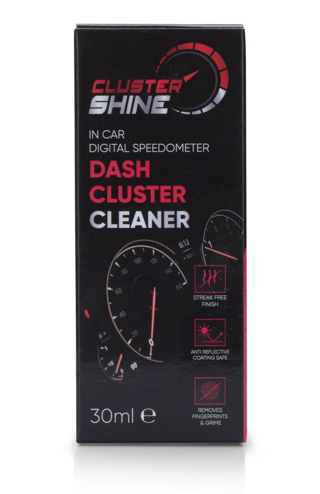 Cluster Shine In Car Digital Speedometer Dash Cluster Cleaner 30ml & Cloth Boxed