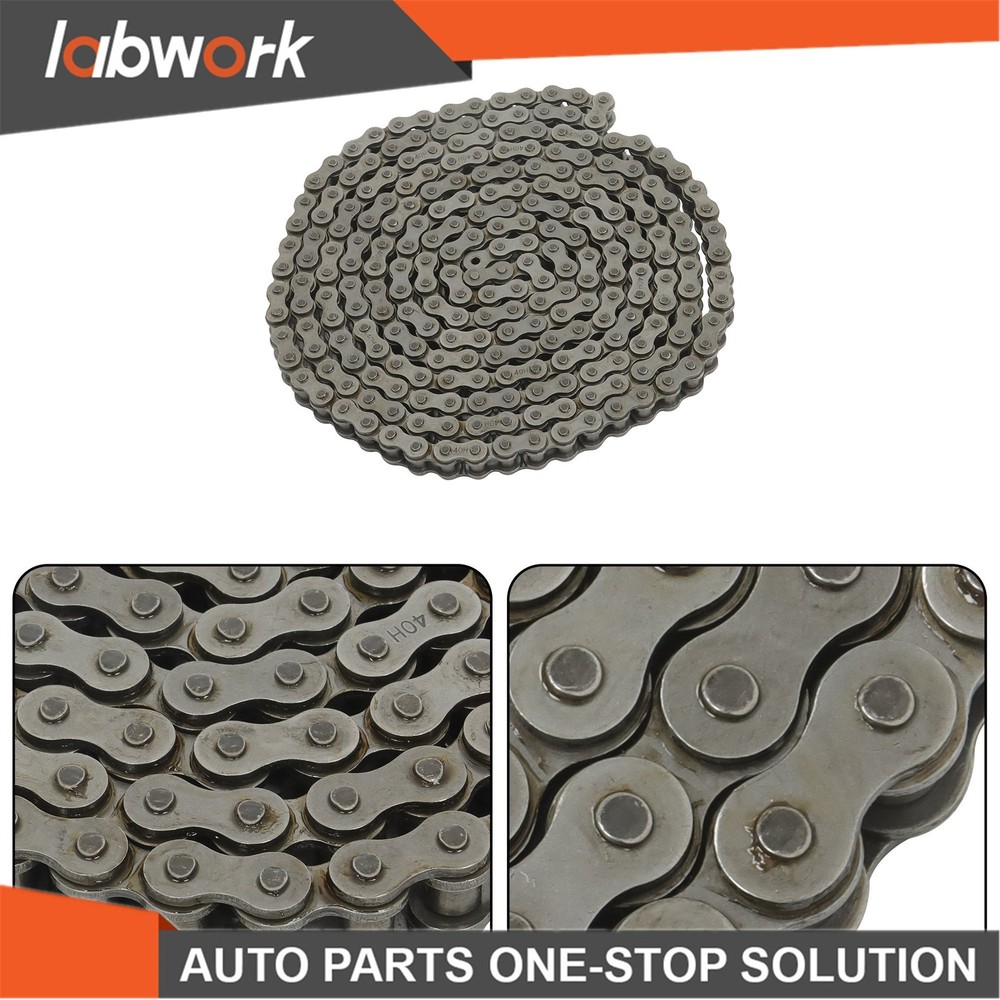Labwork #40H Heavy Duty Roller Chain x 10 ft + 1 Connecting Links
