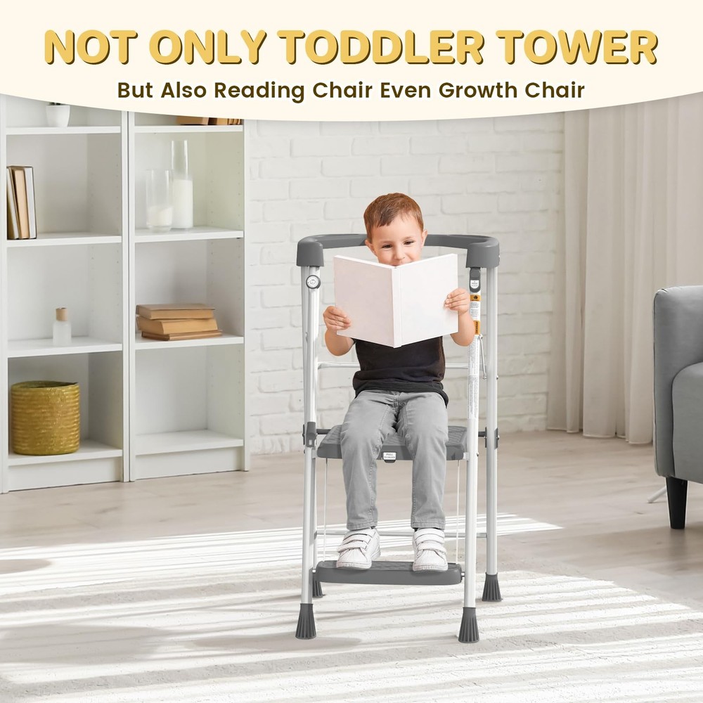 Kids 2 Steps Step Stool, Toddler Tower for Kitchen Counter Learning, Toddler ...