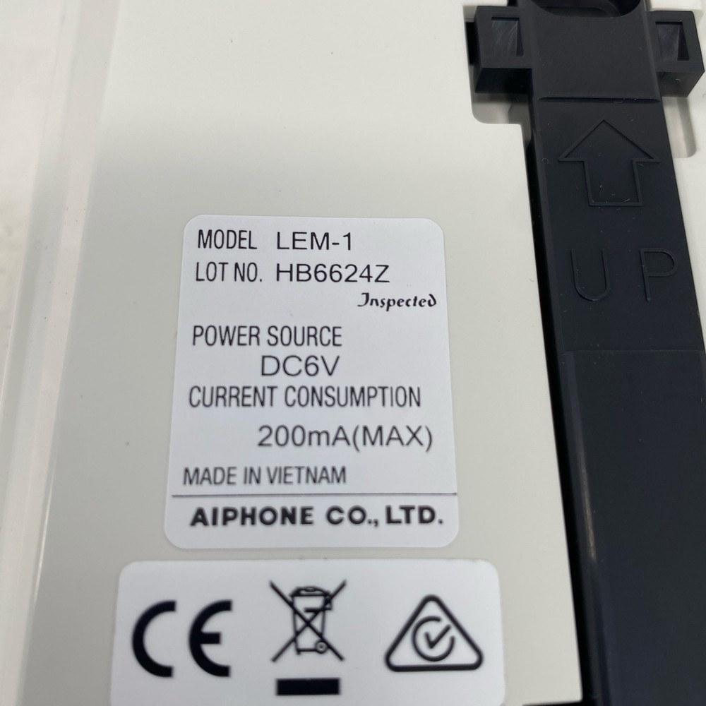 Aiphone LEM-1 1-Call Master Intercom, White Open Voice 6V DC