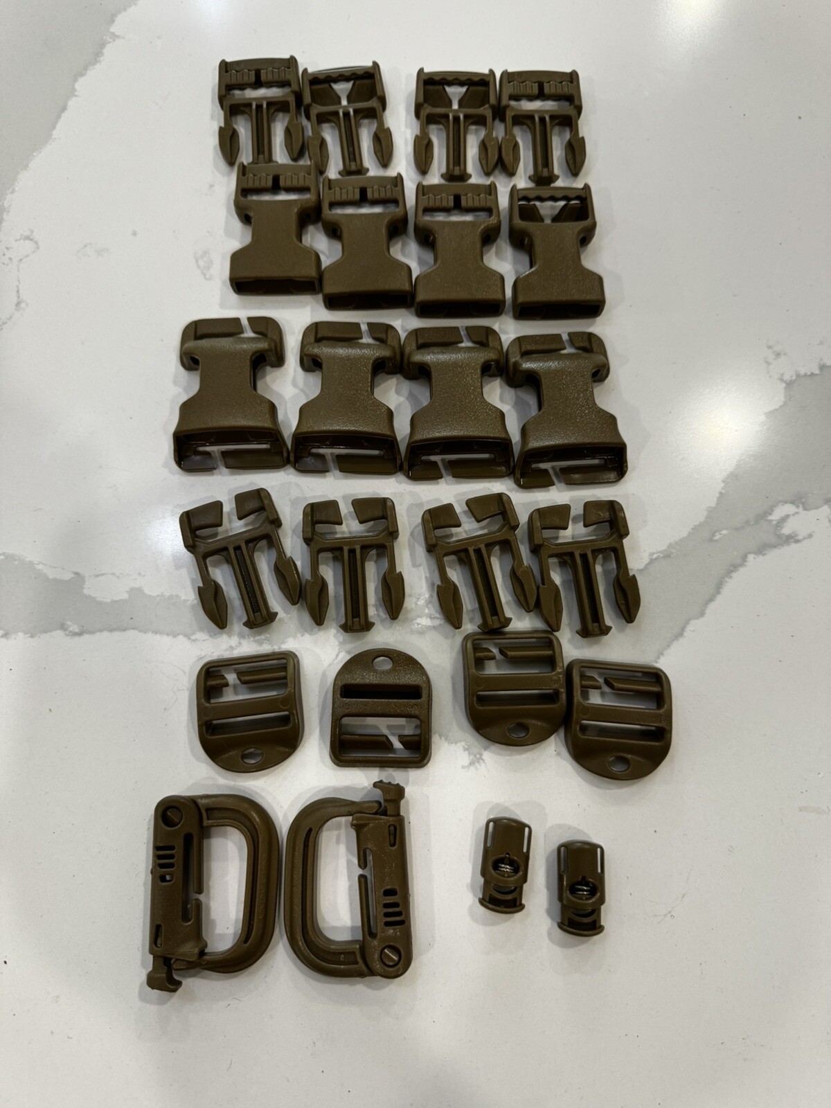 Repair Bundle ITW GTSR Repair Buckles Waveloc Split-Bar 1 Inch QASM Coyote x24