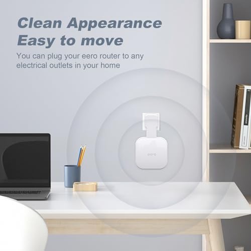 Wall Mount Holder for eero Pro 6e/Pro 6 - Space-Saving Outlet Bracket, No Messy