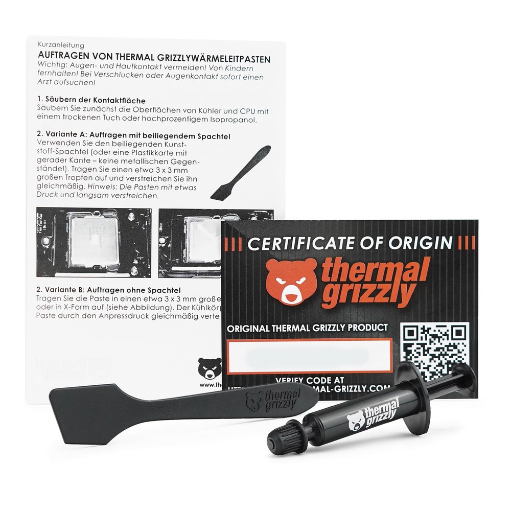 Kryonaut - 1 Gram - Extremely High Performance Thermal Paste + 12 Cleaning Wi...