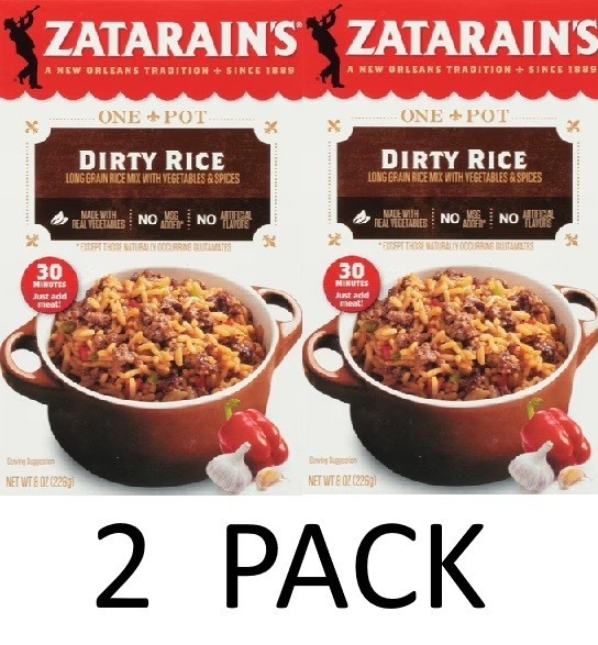 Zatarain's Dirty Rice Mix 8 oz Box - 2 PACK