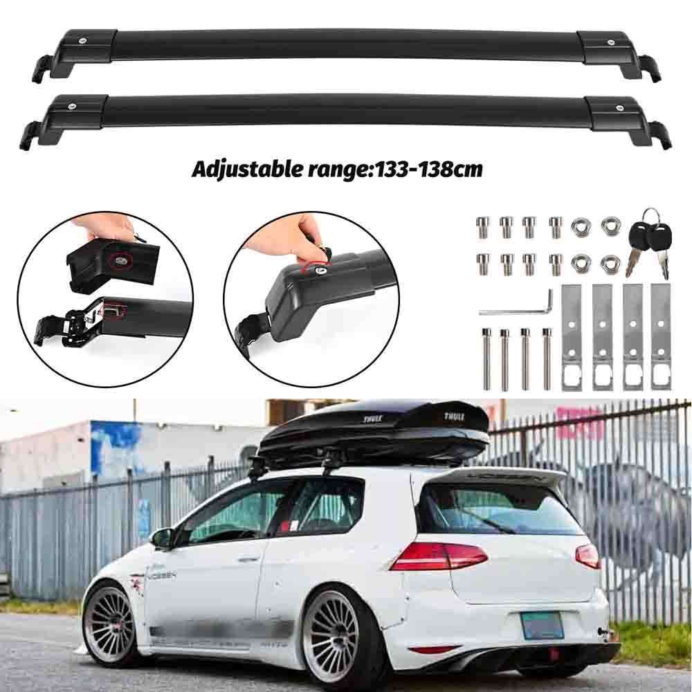For VW Golf MK7 2011-2021 Top Roof Rack Crossbars Luggage Kayak Cargo Carriers
