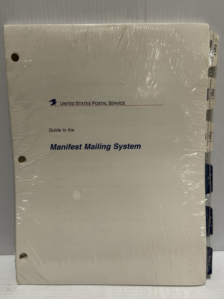 United States Postal Service Guide To The Manifest Mailing System