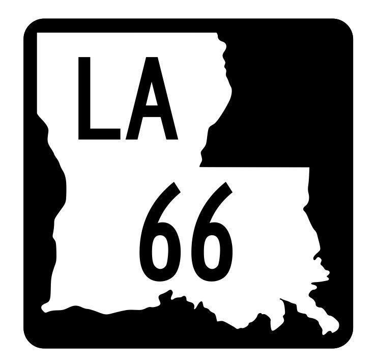 Louisiana State Highway 66 Sticker Decal