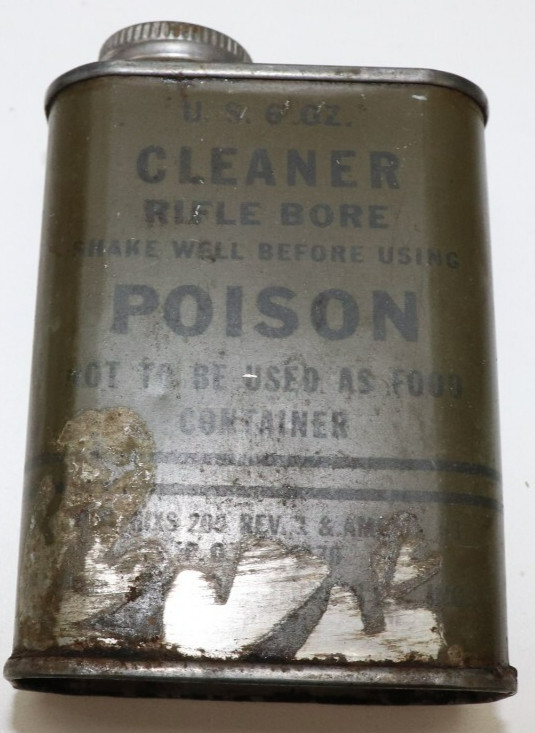 US S C Johnson & Son Inc  Rifle Bore Cleaner empty 6oz size tin can E387