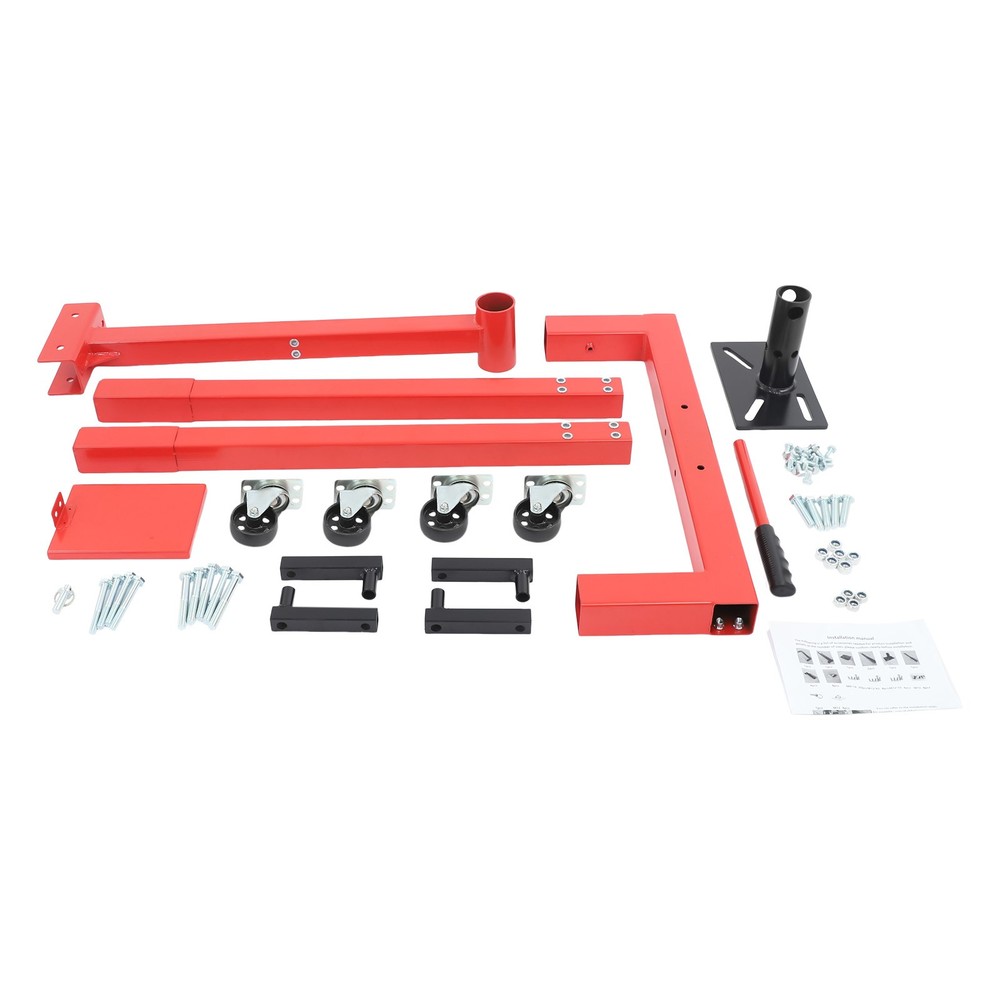 360° Rotating Engine Stand 1250lbs Capacity Red Engine Mount W/ Tray & 4* Wheels