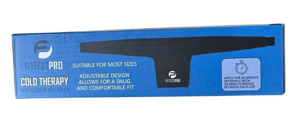Fittest Pro Shoulder Ice Pack Wrap - One Size - Black