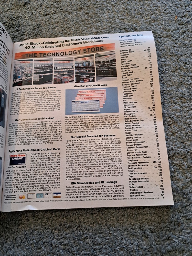 Vintage 1987 Radio Shack Catalog Tandy Computers Electronics