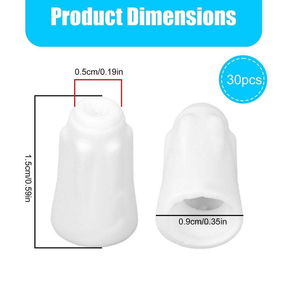 30pcs Ceramic Wire Connector, High Temperature Ceramic Nuts High-Temp Wire Bu...