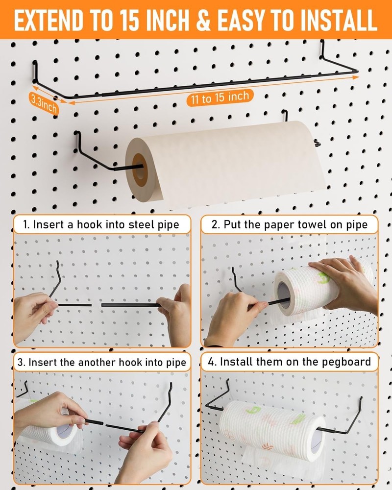 30PCS Peg Board Organizer Accessories Kit, Pegboard Hooks Assortment with Bin...
