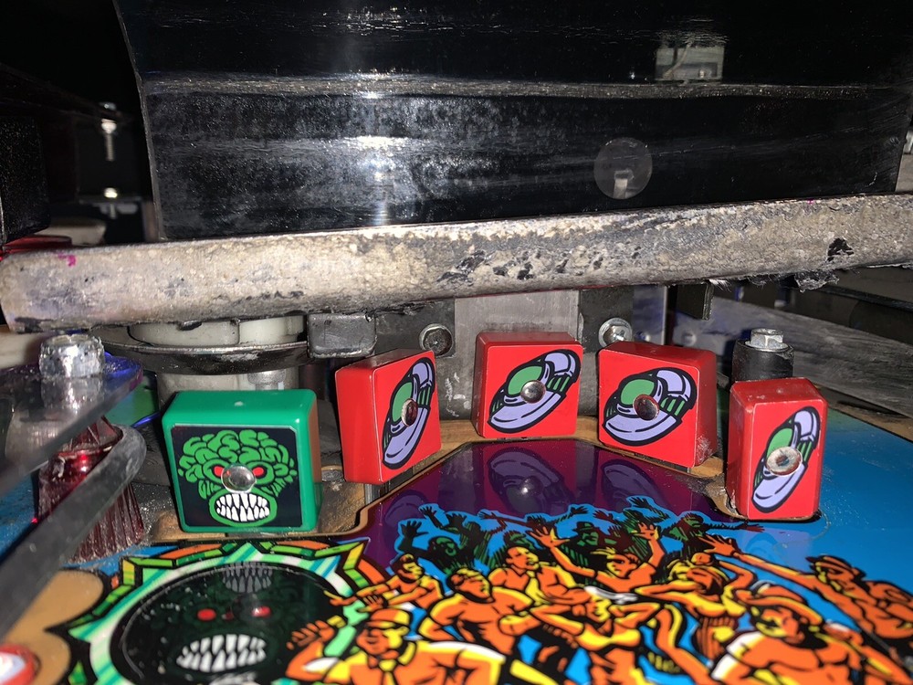 2000 Bally "Revenge From Mars" Flying Saucer Pinball Machine Target Stickers