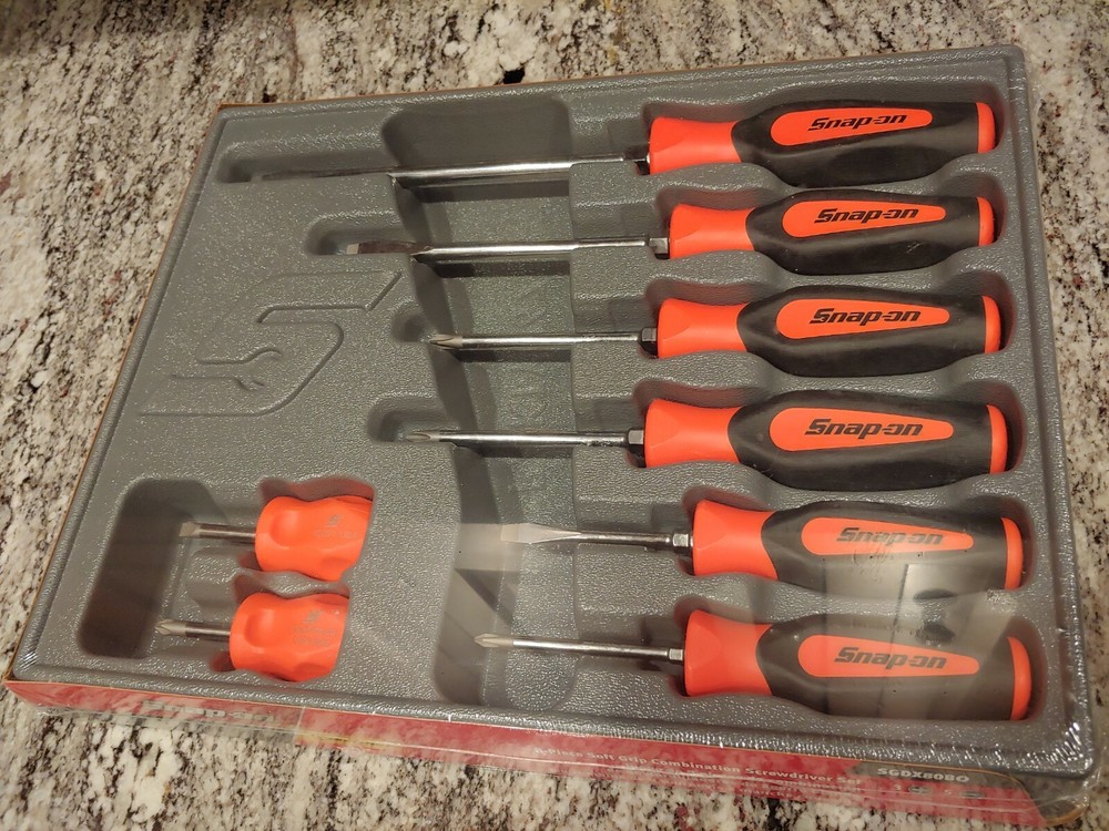 Snapon Tools 8pc Instinct Screwdriver Set - ORANGE - SEALED