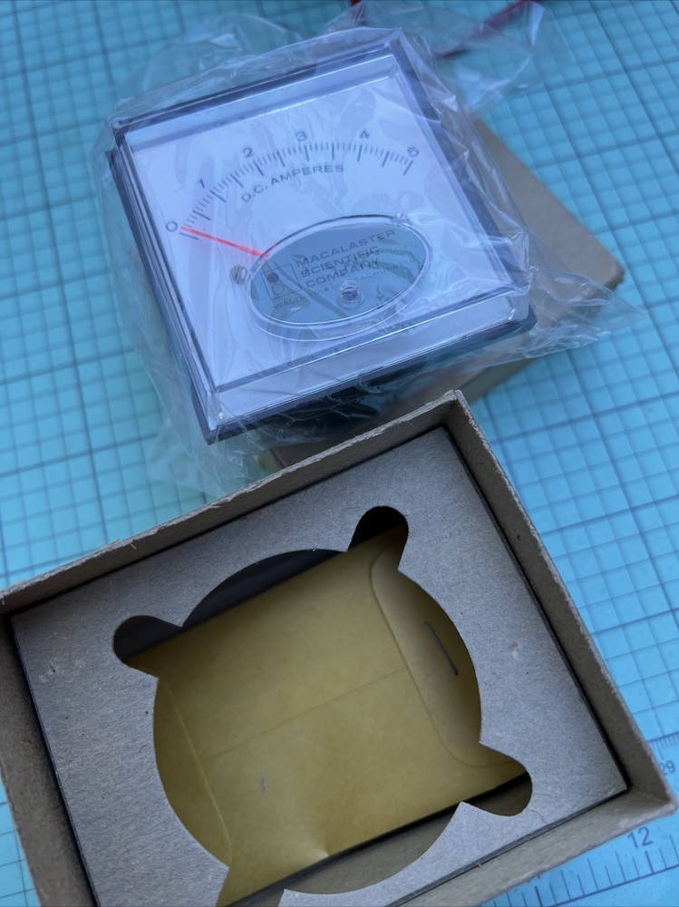 vintage dc amp meter Gauge 5A DC MACALASTER SCIENTIFIC